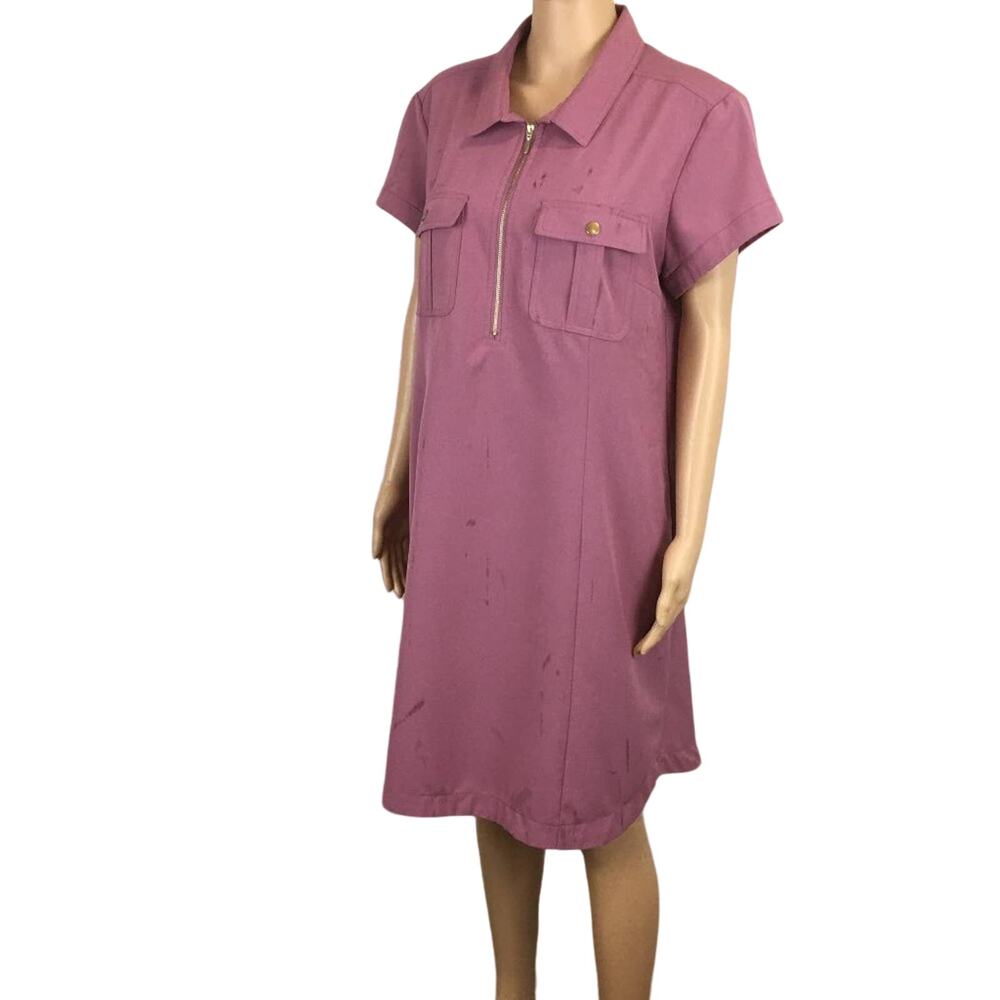 Sharagano Pink Shirt Dress Size 16